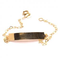 Pulseira de chapa em ouro amarelo 18k - 2PUO0001